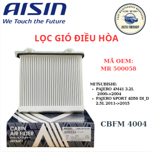 Lọc gió điều hòa MITSUBISHI PAJERO 4M41 3.2L 2000->2004; PAJERO SPORT 4D56 DI_D 2.5L 2011->2015 mã C