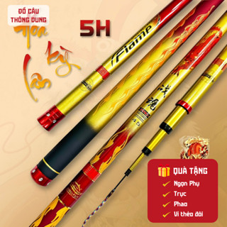 Cần câu tay Hỏa Kỳ Lân 5H bản chính hãng - TẶNG KÈM Ngọn phụ, trục, phao, vỉ thẻo đôi