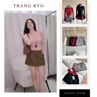 Chân Váy Chữ A Basic Trang Kyo Chân Váy Ngắn Túi Hông Có Bảo Hộ Chuẩn Form VBB9077