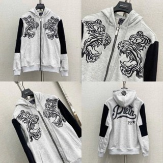 Áo khoác Nỉ Nam Philip Hổ Đen In Nổi Có Mũ Thêu Logo Siêu Đẹp,Áo Hoodie thu đông Philipp Plein nỉ thêu logo da Siêu hot