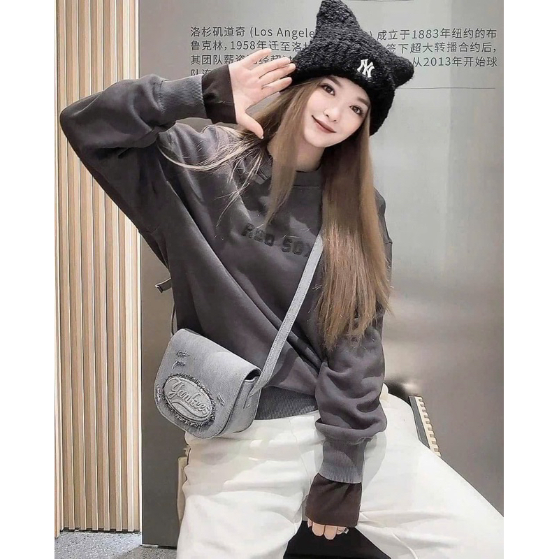 Túi demi  mlb  2025.Sẵn xám