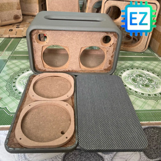 Thùng loa, Box loa, Vỏ loa bo cong Boombox 2 bọc da ecang hoàn thiện