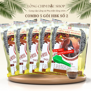 Combo 5 gói cám Hiển Bảo Khánh chào mào số 2 - Thức ăn cho chim cảnh gói 200gr Tặng xúc cám