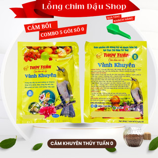  Combo 5 gói cám thúy tuấn khuyên số 0 - Thức ăn cho chim cảnh gói 200gr Tặng xúc cám 