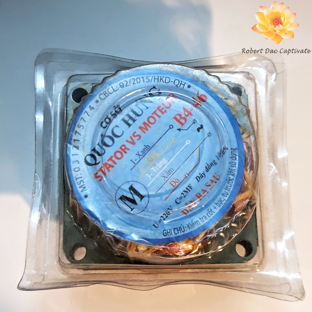 Stator quạt B4 44 46 dây đồng xịn, dây ra phía sau