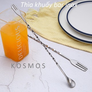 Thìa bar 26cm - thìa bar 32cm - Thìa khuấy giọt nước pha chế
