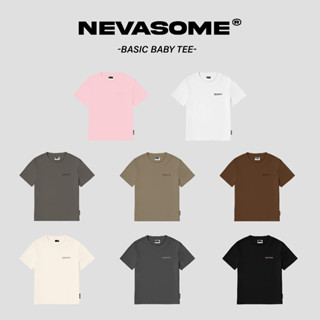 Áo thun Baby Tee 8 màu Local Brand NEVASOME Basic 230gsm Cotton Nữ Cổ Tròn