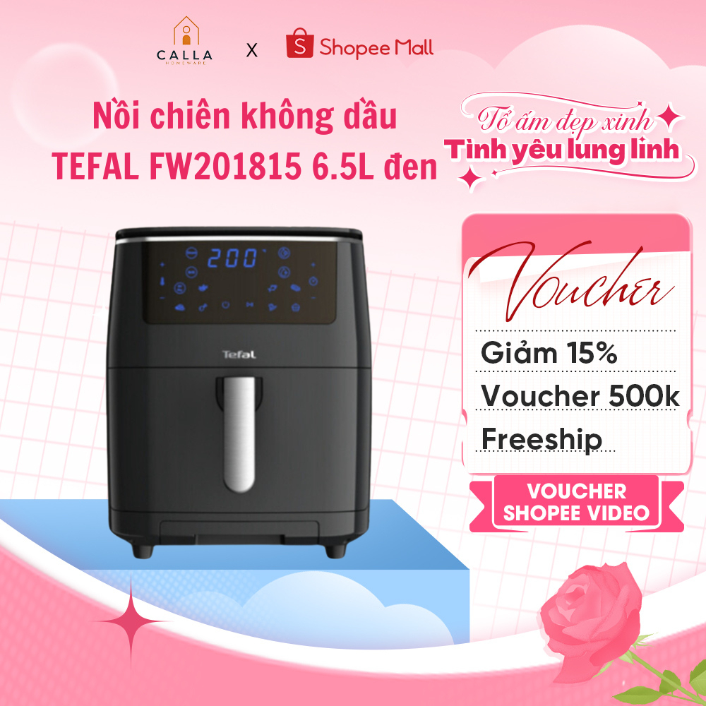 Nồi chiên không dầu TEFAL FW201815 6.5L đen - Bảo hành chính hãng 24 tháng