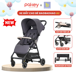 [HỎA TỐC] Xe Đẩy Cho Bé Baobaohao A2 Chính Hãng, Xe Đẩy Gấp Gọn Bánh Xe Có Giảm Xóc Êm Ái Phanh Kép An Toàn