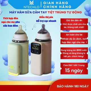 Máy hâm sữa cầm tay Finose không dây tự động có đèn chính hãng ủ sữa cho bé  sạc USB giữ nóng ổn định nhiệt độ