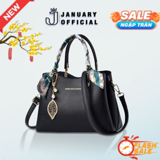   SHOP UY TÍN  Túi xách nữ đeo chéo đeo vai kèm khăn lụa đẹp sang trọng quý phái - January GC07 