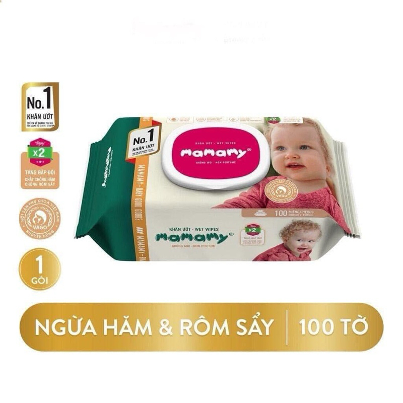 khăn ướt mamamy 100 tờ