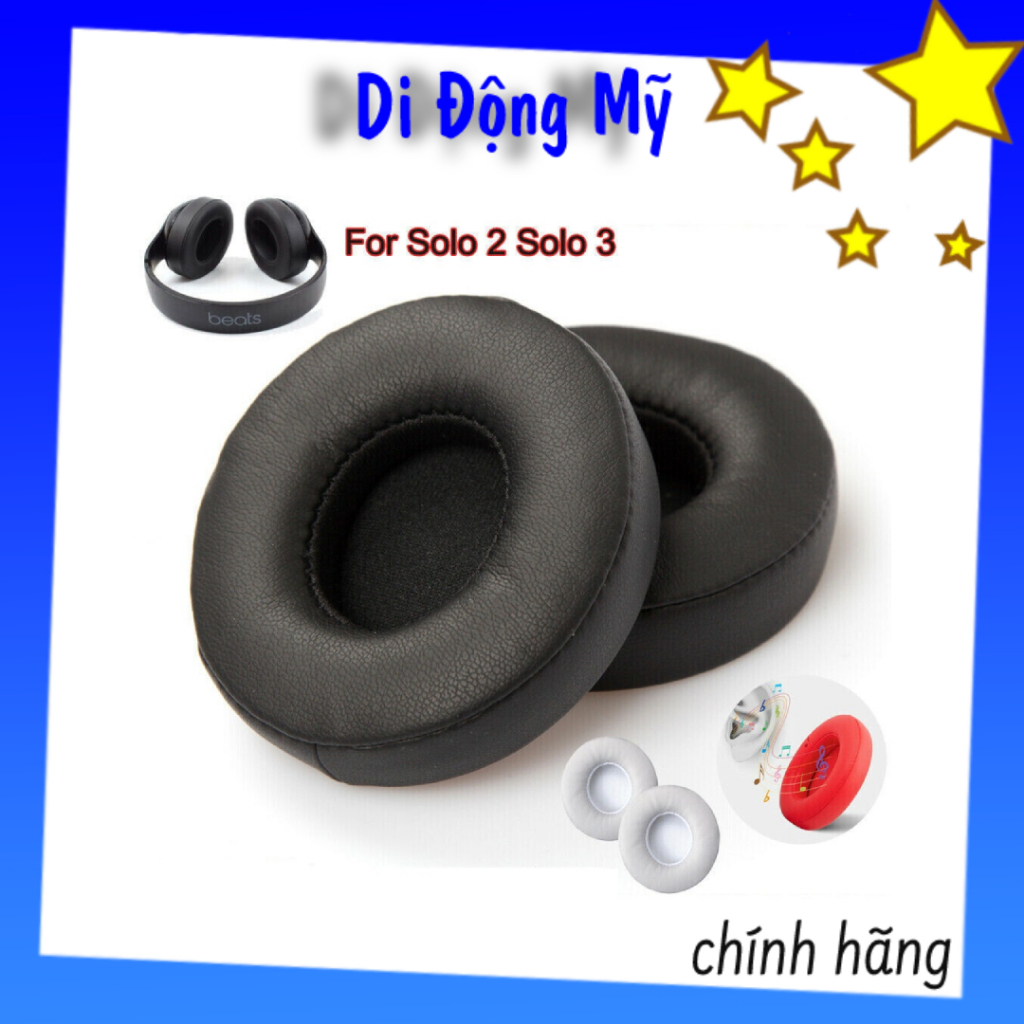 🔥 Cặp Mút Beats Solo 2 3, Đệm mút thay thế Tai nghe Beats Solo 2.0 3.0 II III