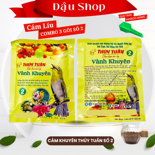  Combo 3 cám chim vành khuyên Thúy Tuấn số 2 - Thức ăn cho chim cảnh gói 100gr-Tặng xúc cám 