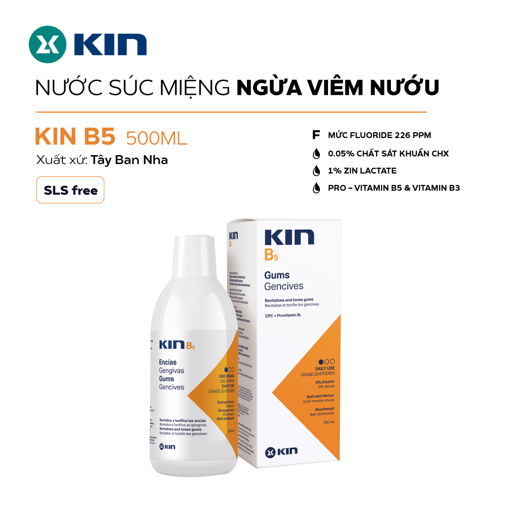 Kem đánh răng và nước súc miệng chăm sóc nướu KIN B5