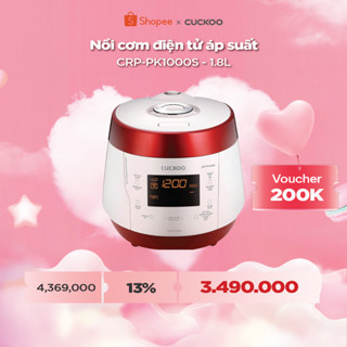 Nồi cơm điện tử áp suất CUCKOO CRP-PK1000S 1,8 lít - Hàng chính hãng