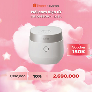Nồi cơm điện Cuckoo 1.08L CR-0685GW - Lòng nồi chống dính - Hàng chính hãng