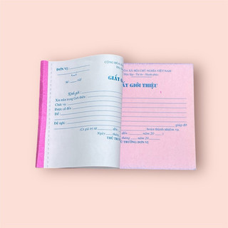 Giấy giới thiệu 1, 2 liên