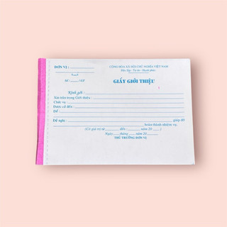 Giấy giới thiệu 1, 2 liên