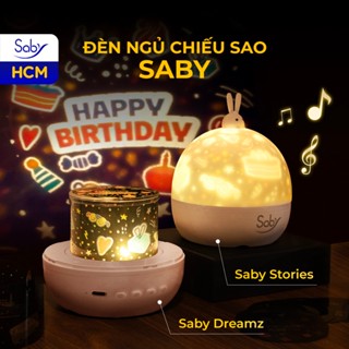 Đèn ngủ Saby Dreamz, Saby Stories loa bluetooth, đèn chiếu trần hình BÁNH SINH NHẬT - BH 12 tháng