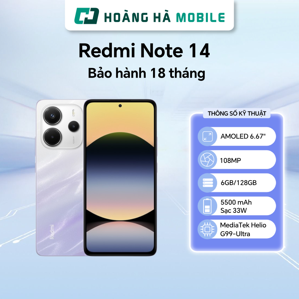 Điện thoại di động Xiaomi Redmi Note 14 4G/ 5G- Chính hãng (Nguyên Seal Chưa Active) | BigBuy360 - bigbuy360.vn