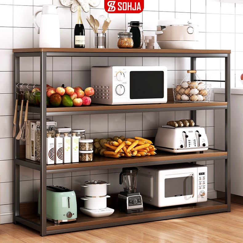 Kệ nhà bếp đa năng thông minh kệ để lò vi sóng khung thép chống gỉ - GM136