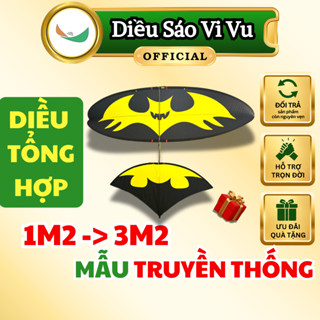 Diều sáo 1m2 -> 3m2 mẫu TRUYỀN THỐNG (KO SÁO VÀ DÂY) (CÓ QUÀ TẶNG) lắp ghép khung cacbon