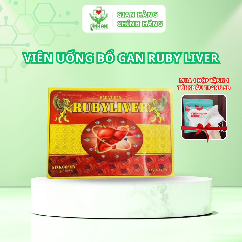 Viên uống bổ gan Ruby Liver hộp 60 viên – Giúp thanh nhiệt, giải độc, mát gan