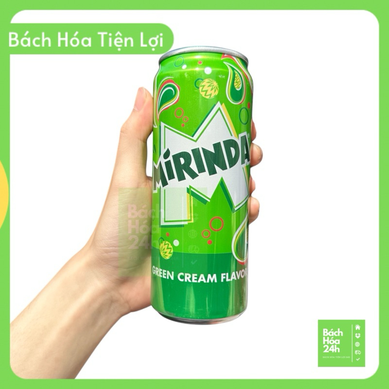 Combo 5 Lon Nước Ngọt MIRINDA Soda Kem - 330ML