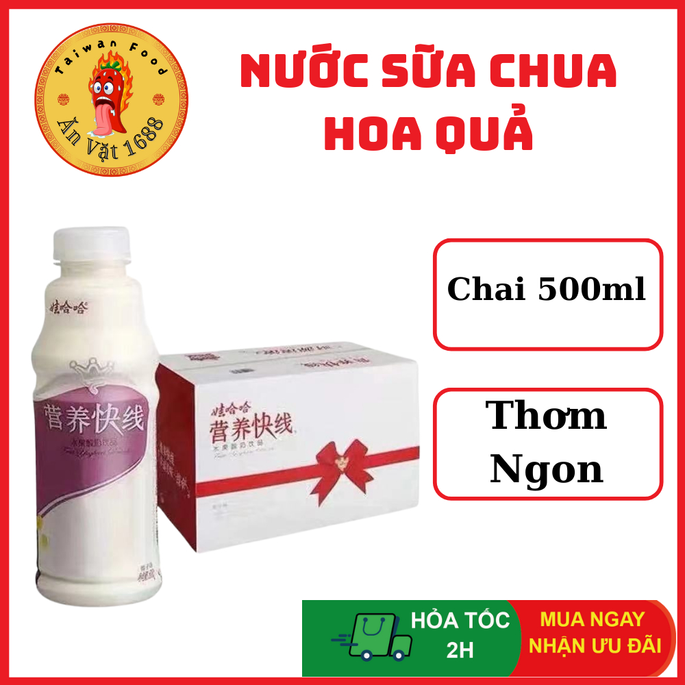 Nước Sữa Chua Hoa Quả - Sữa Chua Vị Hoa Quả - Chai 500ml - Ăn Vặt 1688