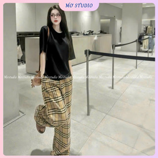 Set bộ áo phông tay ngắn phối B.B.R kèm quần kẻ suông dài