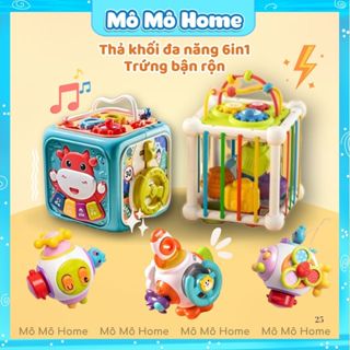 Đồ Chơi Thả Hình Khối Montessori trứng bận rộn đa năng phát triển Đa Giác Quan cho bé
