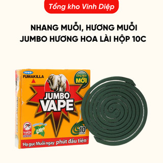  Nhang Muỗi Hương Muỗi Jumbo Hương Hoa Lài  hộp 10 khoanh  diệt sạch côn trùng an toàn khi sử dụng 