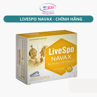 LiveSpo NAVAX KIDS - Nhỏ tai/mũi/họng bào tử lợi khuẩn cho trẻ nhỏ giảm nghẹt mũi, khô mũi - Hộp 5 ống x 5ml