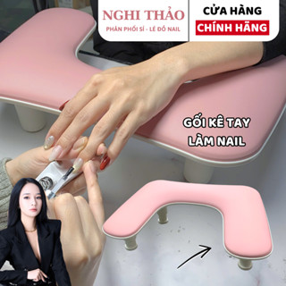 Gối kê tay làm nail chữ U bọc da cao cấp Nghi Thảo
