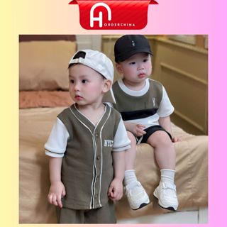 Set 2 bộ cộc N.Y.C cho bé trai chất tổ ong siêu đẹp tone màu nam tính - HNOrderChina