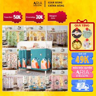[Tặng đèn] Rèm ktx Aria Decor, rèm giường tầng, kí túc xá sinh viên mẫu mới 2024