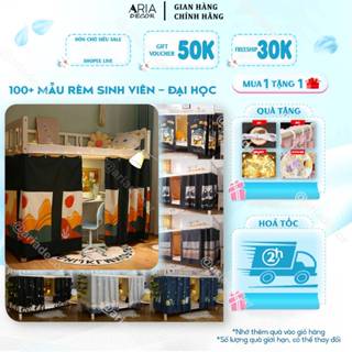 [ TẶNG ĐÈN ] Rèm ký túc xá sinh viên ARIA DECOR, ktx giường tầng, cản sáng tạo không gian riêng tư