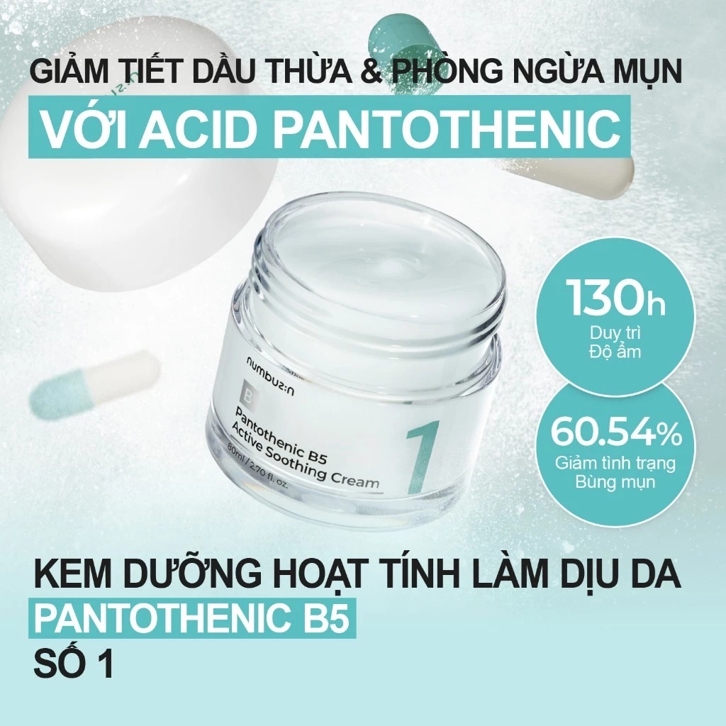 Kem làm dịu da hoạt tính Numbuzin Pantothenic B5 No.1 - 80ml fullbox | BigBuy360 - bigbuy360.vn