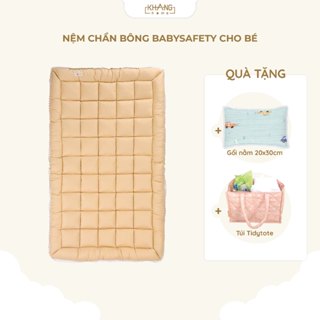 Nệm Trẻ Em Chần Bông Khang Home BabySafety An Toàn Giấc Ngủ Cho Bé Sơ Sinh Size 65x105cm, 80x125