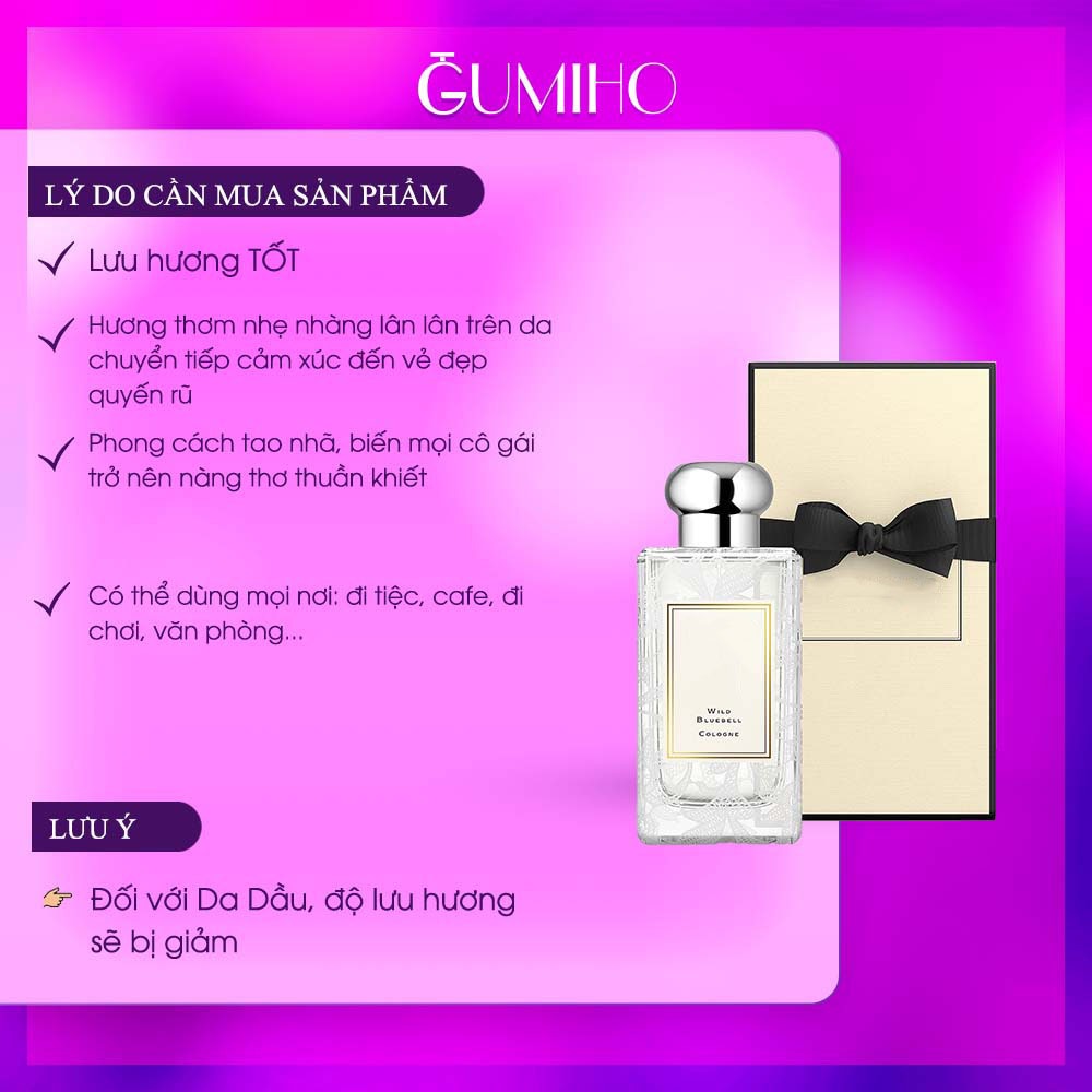 Nước Hoa Nữ JML Wild BlueBell Một Vườn Hoa Cỏ Tự Nhiên Nữ Tính, Tươi Tắn, Thanh Mát -  GumihoPerfume | BigBuy360 - bigbuy360.vn