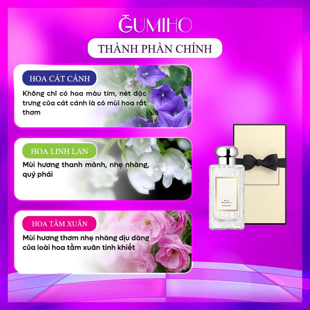 Nước Hoa Nữ JML Wild BlueBell Một Vườn Hoa Cỏ Tự Nhiên Nữ Tính, Tươi Tắn, Thanh Mát -  GumihoPerfume | BigBuy360 - bigbuy360.vn