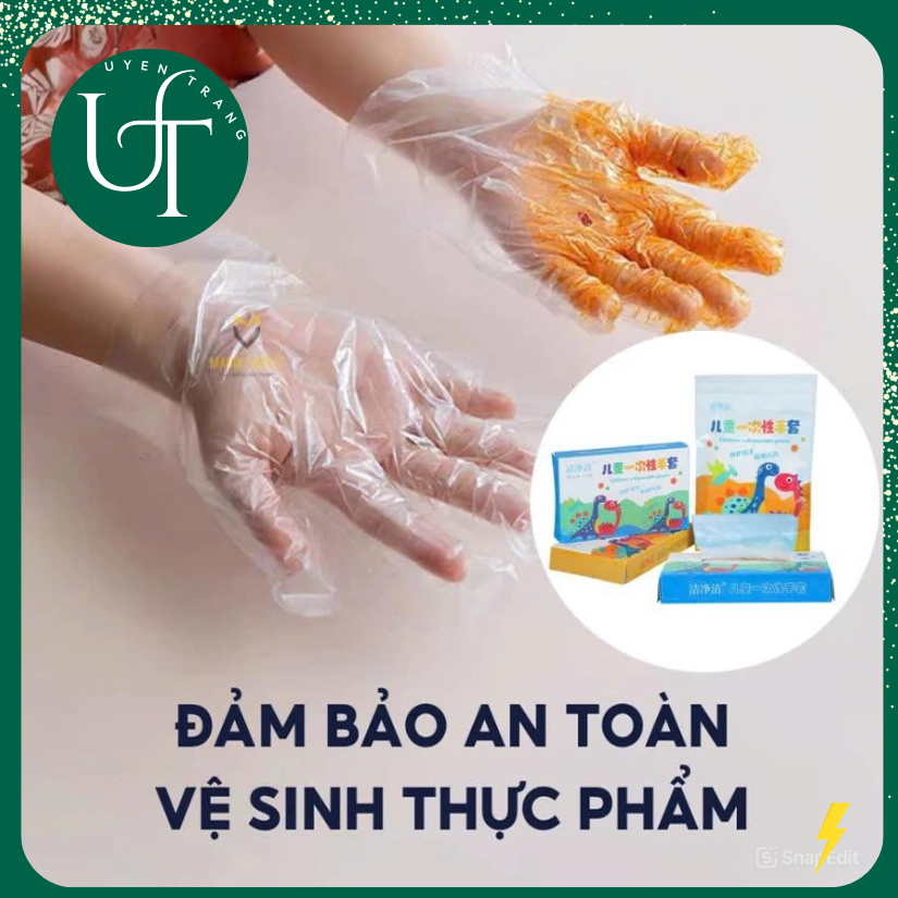 SET 100 Bao tay, găng tay dành cho trẻ em dùng một lần đảm bảo an toàn thực phẩm