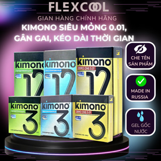 Bao cao su Kimono siêu mỏng 0.01mm không mùi, gân gai , gel bôi trơn gốc nước giúp kéo dài thời gian
