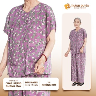 Đồ bộ Tole bà mặc nhà Thành Duyên bông, tay con , quần dài, không rút, thoáng mát  (05-23)- 1546TCD