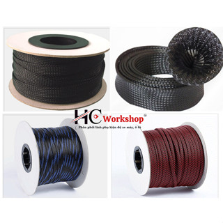 (2 mét) Ống gen lưới, ống gen da rắn luồn dây điện cho ô tô, xe máy