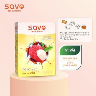 SAVO TRÀ HÒA TAN - VỊ VẢI (Hộp 16 gói - Túi 800g)