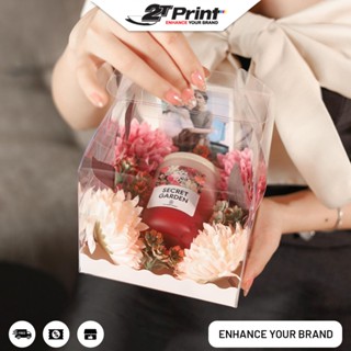 Hộp Mica Trong Suốt Kèm Đế Lót Ren Đựng Quà Tặng, Bánh Kem, Gato Sinh Nhật, Bento Cake, Có Quai Xách