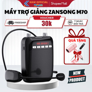 Máy Trợ Giảng Zansong M70 KAW, Kèm Mic Cài Đầu Không Dây, Pin Trâu, Công Suất Lớn , BH 12 THÁNG