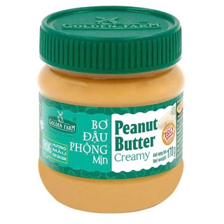 Bơ đậu phộng mịn golden farm hộp 170g